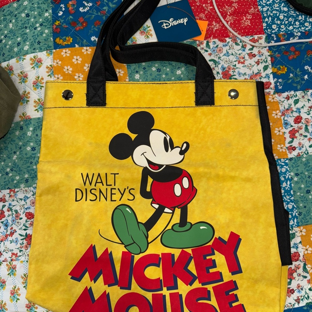 NWT Disney Mickey Mouse Yellow Tote Bag